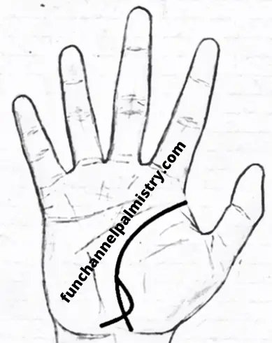 Fish sign at the end of life line palmistry