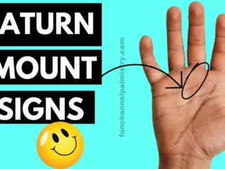 signs on Saturn mount in palmistry