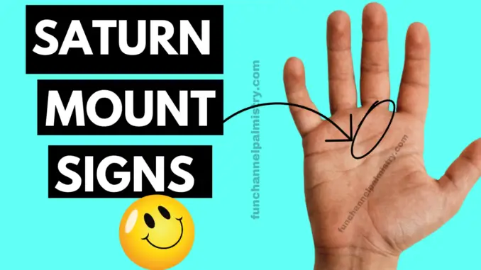 signs on Saturn mount in palmistry