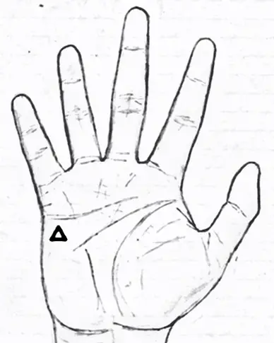 triangle on upper mars palmistry