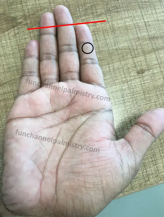 Short Jupiter finger in palmistry